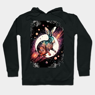 Year of the rabbit chinese zodiac sign space design with planets Hoodie